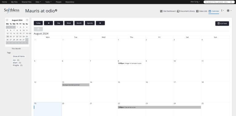 Calendar - Gamma Premium Alfresco Theme