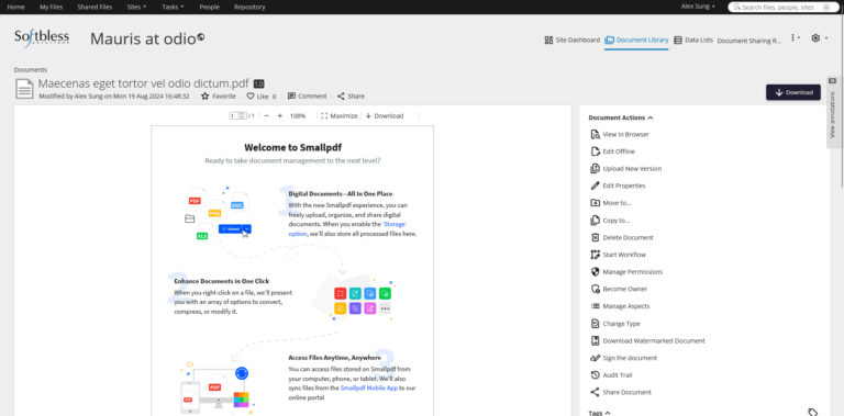 Document Details - Gamma Premium Alfresco Theme